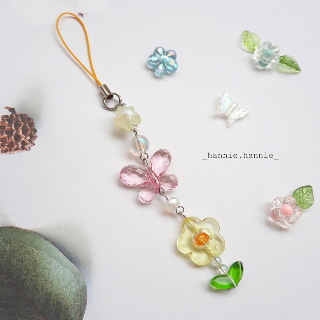 Hoa bé ngoan - Móc khoá hoa lá xinh xắn nhiều màu - phụ kiện móc treo điện thoại, móc treo túi xách balô - phụ kiện nhóm