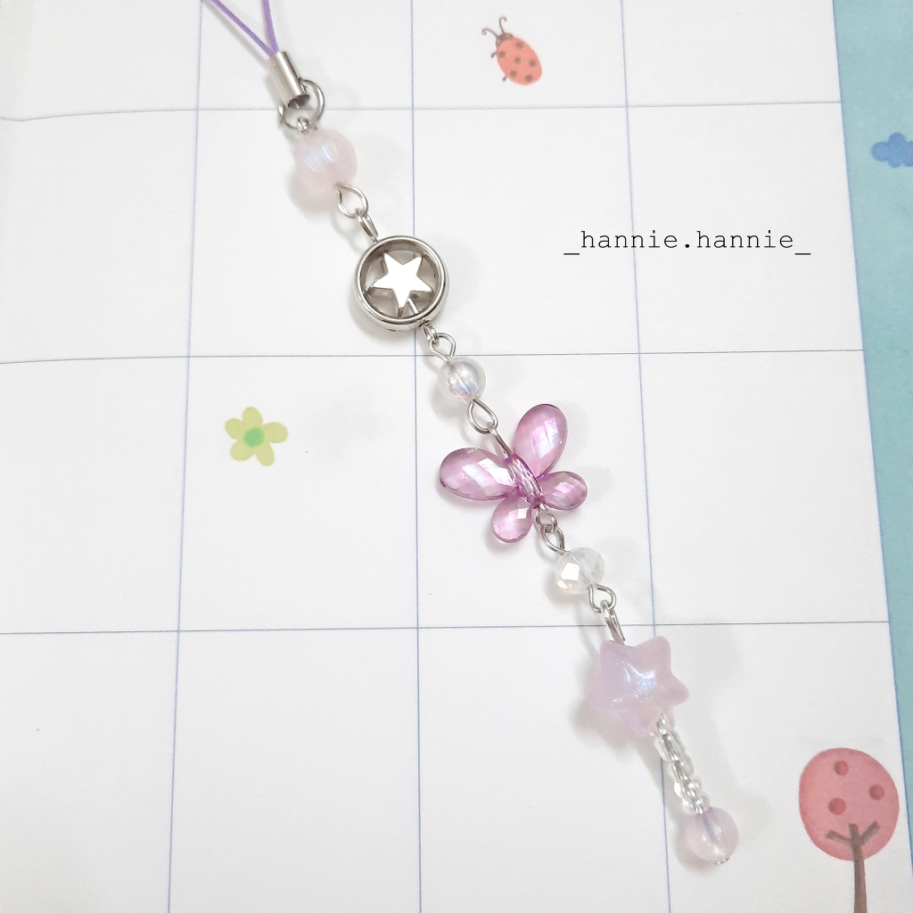 Enchanted - Móc khoá/móc treo điện thoại phong cách thần tiên gậy phép thuật bươm bướm ngôi sao - phụ kiện balô/túi xách