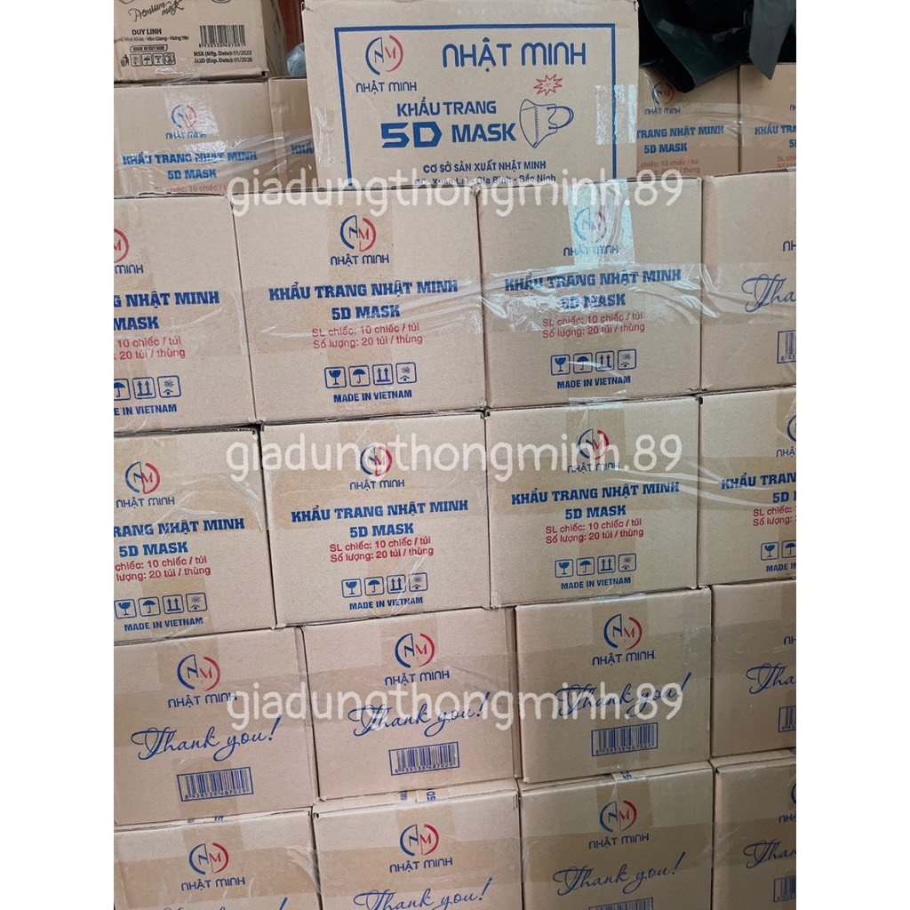 Thùng 20Gói_200Chiếc| Khẩu Trang 5D MASK DUY LINH_tiện lợi