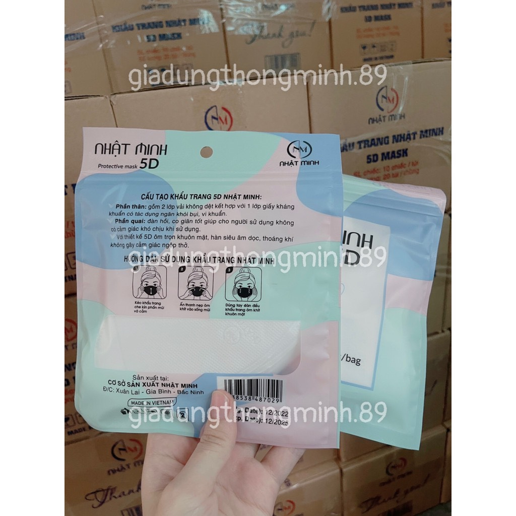 Thùng 20Gói_200Chiếc| Khẩu Trang 5D MASK DUY LINH_tiện lợi