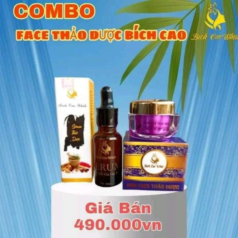 COMBO FACE THẢO DƯỢC BAN NGÀY ( face Tím , serum phục hồi)