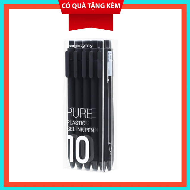 Bút gel Kaco Pure màu đen ngòi 0.5mm