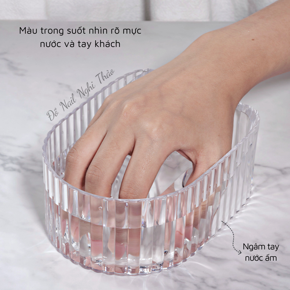 Bát ngâm tay nail trong suốt JELIVA