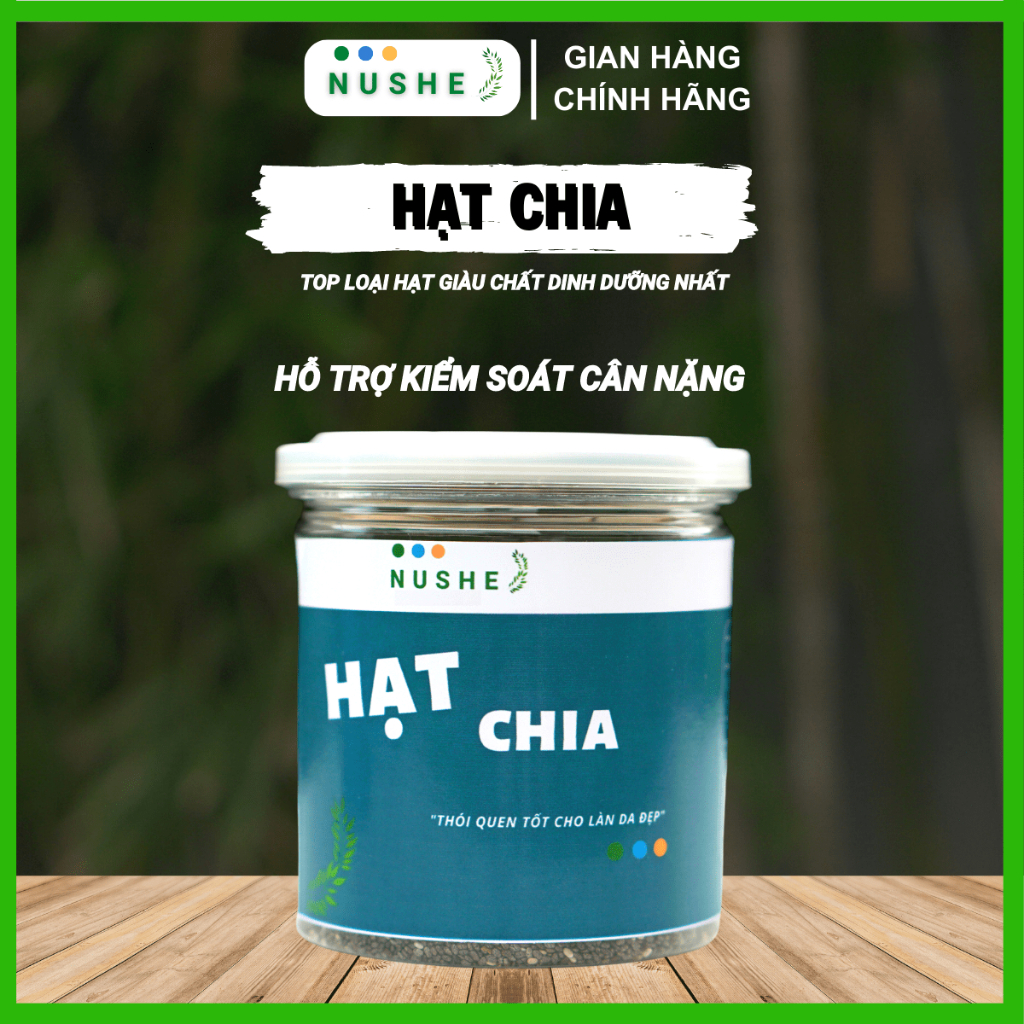 Hạt chia Nushe Food, Nhập Khẩu Chính Hãng ÚC, Giảm Cân, Hộp 250gr