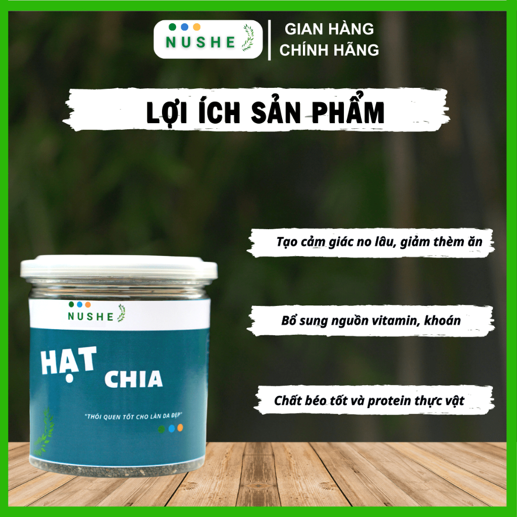 Hạt chia Nushe Food, Nhập Khẩu Chính Hãng ÚC, Giảm Cân, Hộp 250gr