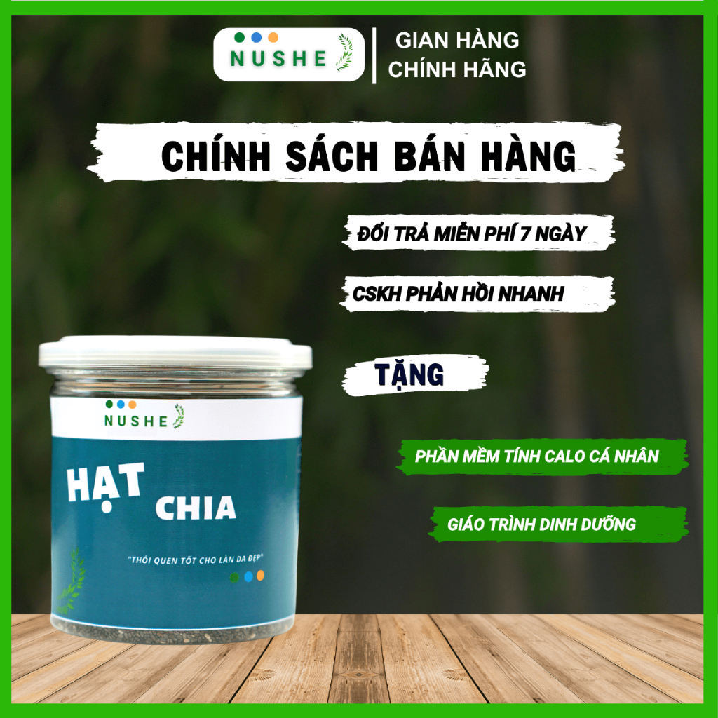 Hạt chia Nushe Food, Nhập Khẩu Chính Hãng ÚC, Giảm Cân, Hộp 250gr