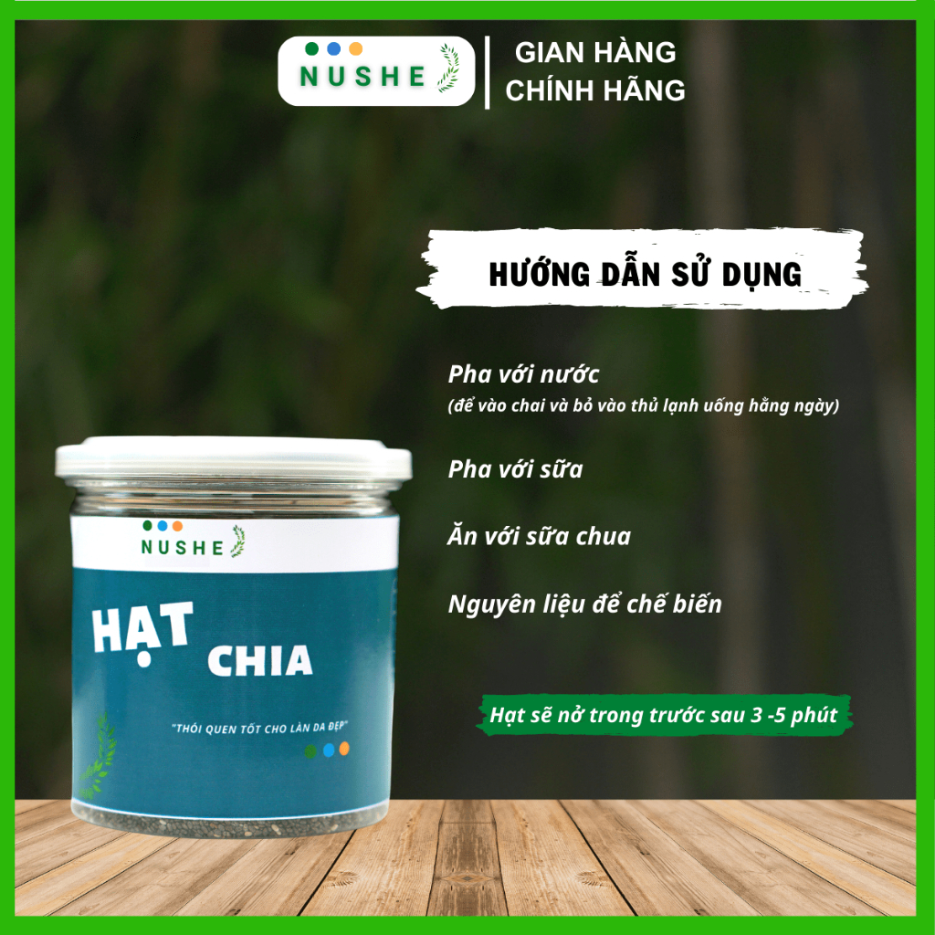 Hạt chia Nushe Food, Nhập Khẩu Chính Hãng ÚC, Giảm Cân, Hộp 250gr