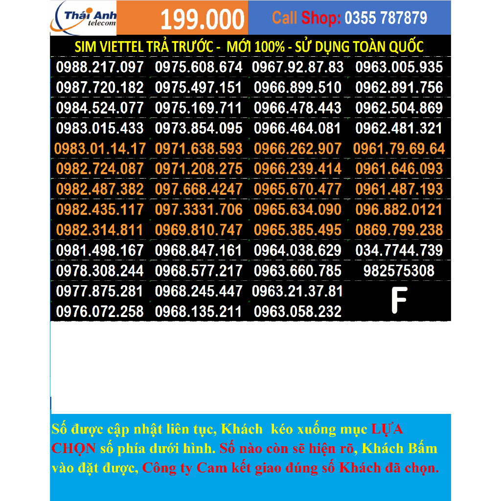 SIM Viettel Trả trước đầu 09 - Chọn số - Sim mới - Nghe Gọi, 4G - sử dụng mãi mãi