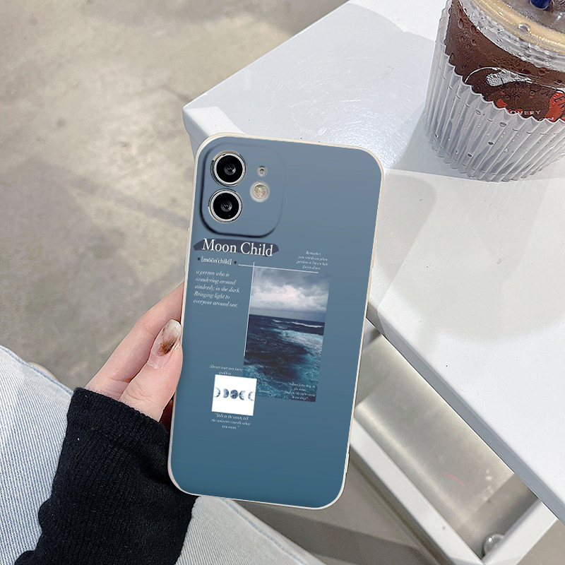 Ốp lưng iphone hình cảnh biển Moon child bảo vệ cam viền dẻo chống sốc ip 11 12 13 14 pro max eh2176