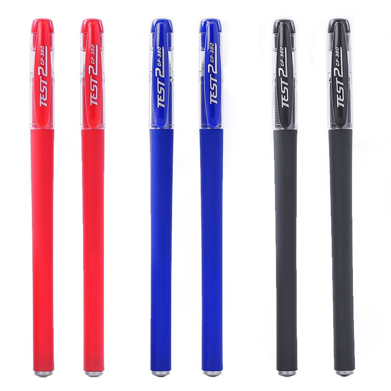 Bút bi mực gel ngòi 0.5mm JP 380 có 3 màu màu đen, màu xanh, màu đỏ