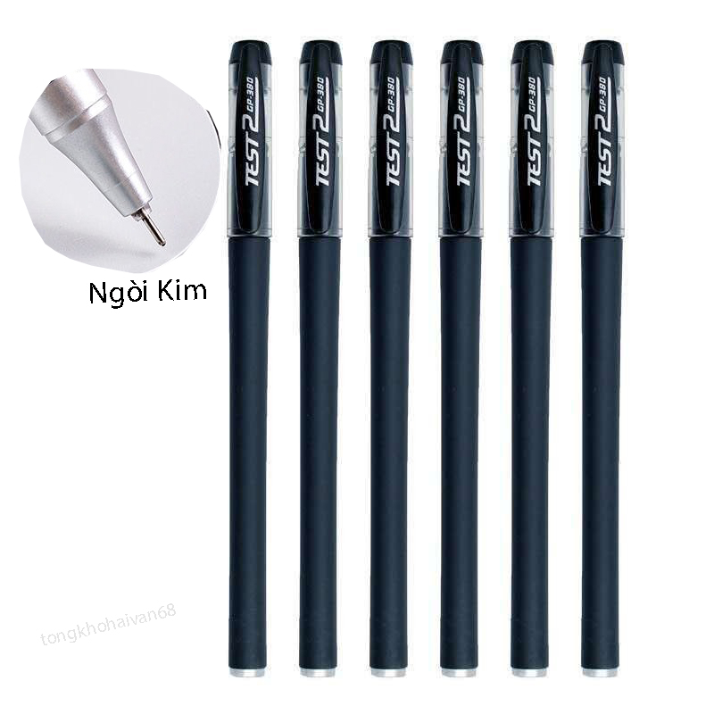 Bút bi mực gel ngòi 0.5mm JP 380 có 3 màu màu đen, màu xanh, màu đỏ