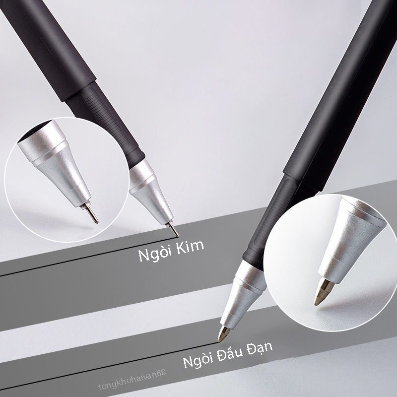 Bút bi mực gel ngòi 0.5mm JP 380 có 3 màu màu đen, màu xanh, màu đỏ