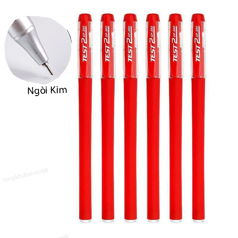 Bút bi mực gel ngòi 0.5mm JP 380 có 3 màu màu đen, màu xanh, màu đỏ