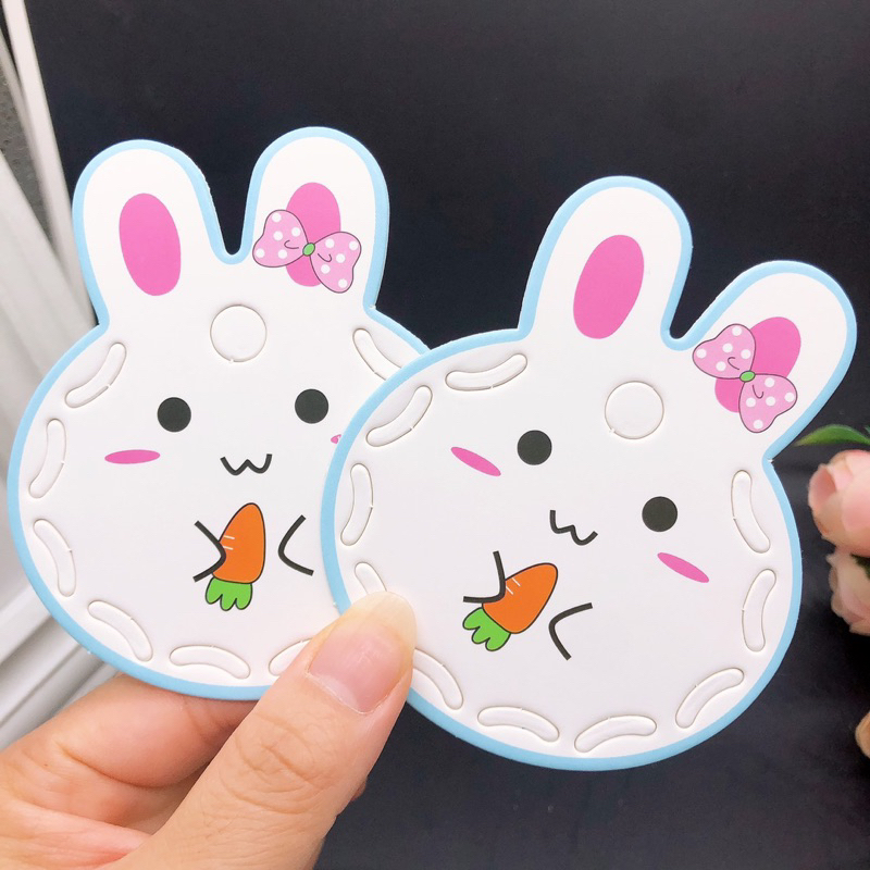 Set 100 Thẻ Giấy Treo Trang Trí Kẹp Tóc /Kẹp cua nhí hình thỏ carot