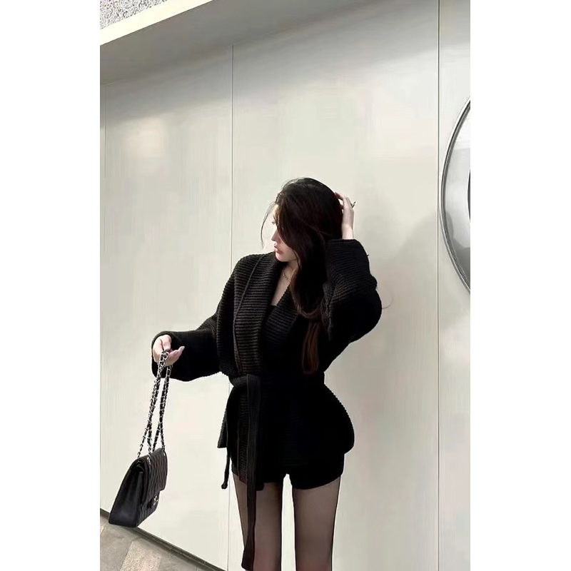 Áo len choàng kèm đai hàng QCCC