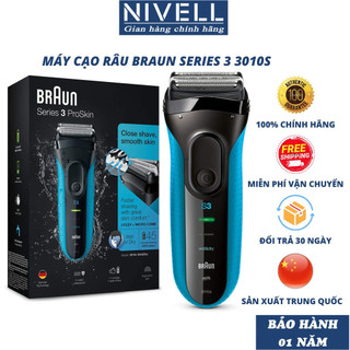 Máy cạo râu Braun series 3, máy cạo râu cao cấp 3 lưỡi nhật, máy cạo râu chính hãng 3010s - NIVELL