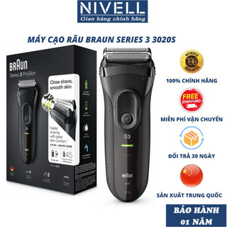 Máy cạo râu Braun series 3 Proskin 3020S, máy cạo râu cho nam đa năng, máy cạo râu 3 lưỡi chính hãng NIVELL