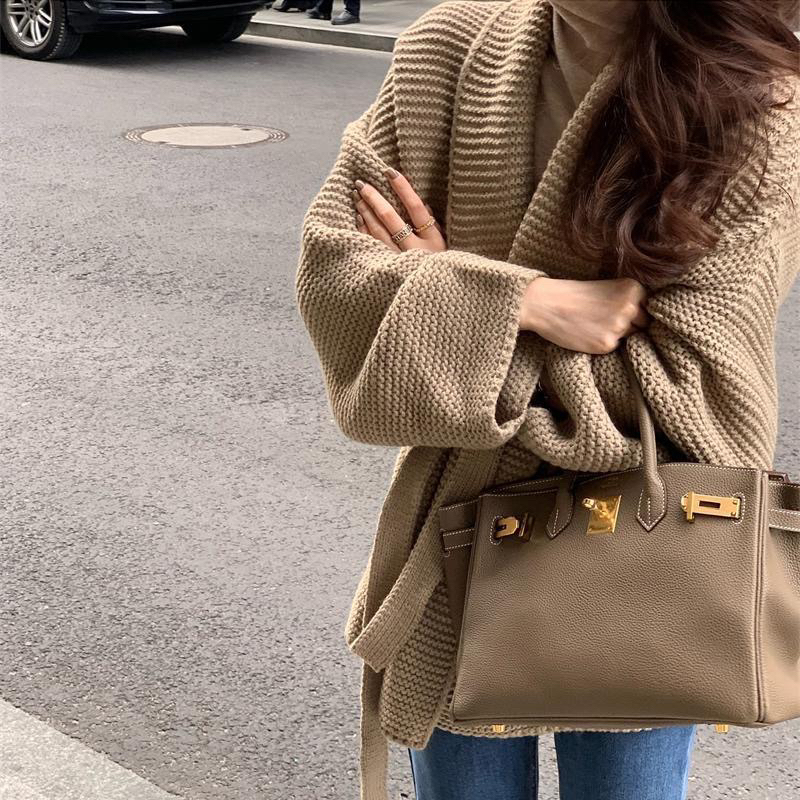 Áo len choàng kèm đai hàng QCCC