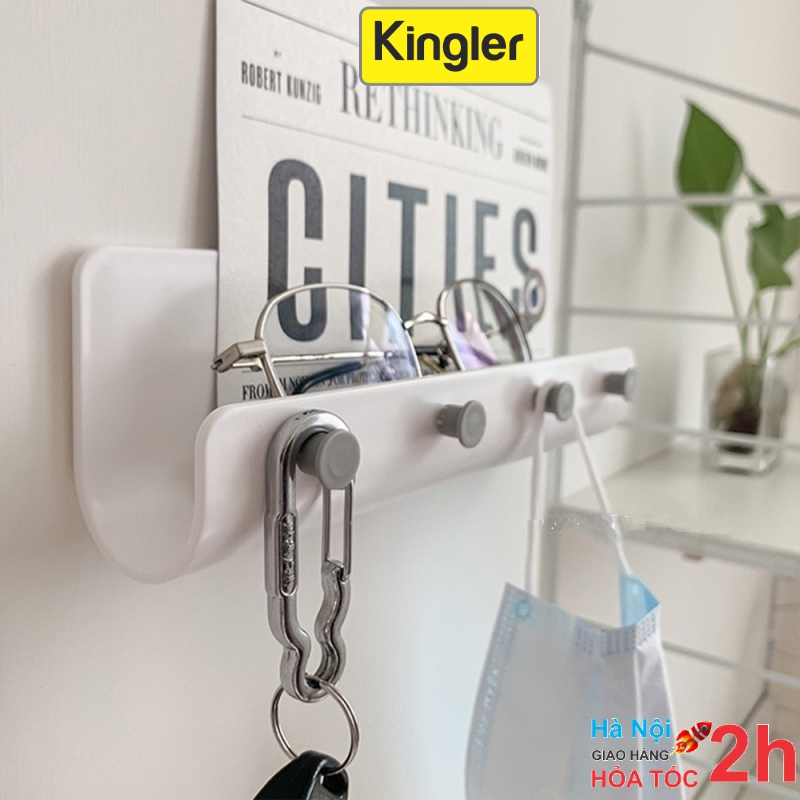 Kệ Nhựa - Kingler, Dán Tường Để Đồ Tiện Dụng, Để Ví Tiền, Điện Thoại, Sổ Sách, Treo Chìa Khóa, Đồ Dùng Cá Nhân. 4002
