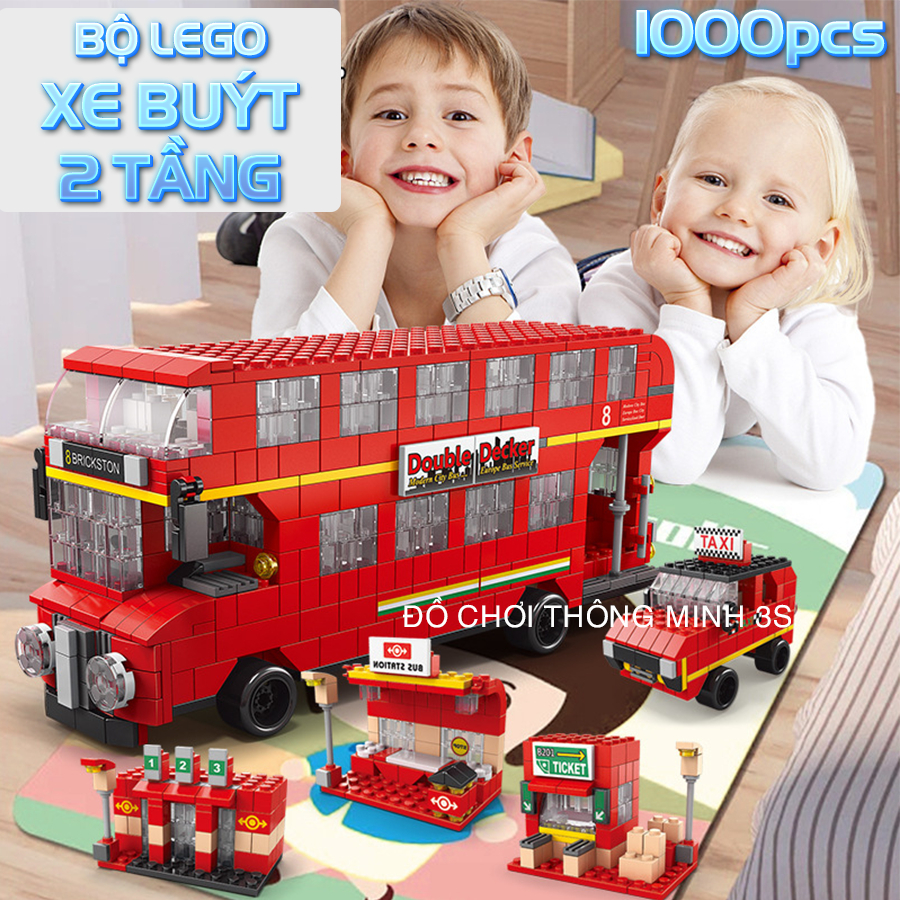 Đồ chơi lắp ráp bé trai 1000pcs: Lego máy bay, lego xe tăng, lego tàu vũ trụ