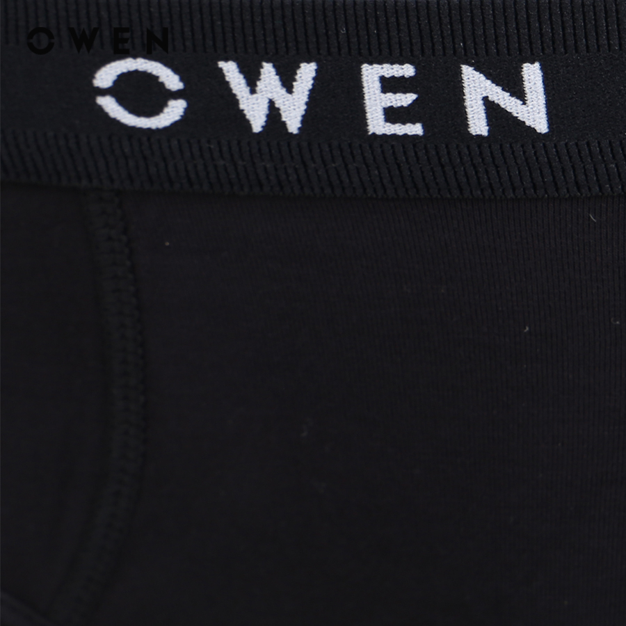 OWEN - Quần lót nam màu Đen chất liệu Bamboo - QLBW220443