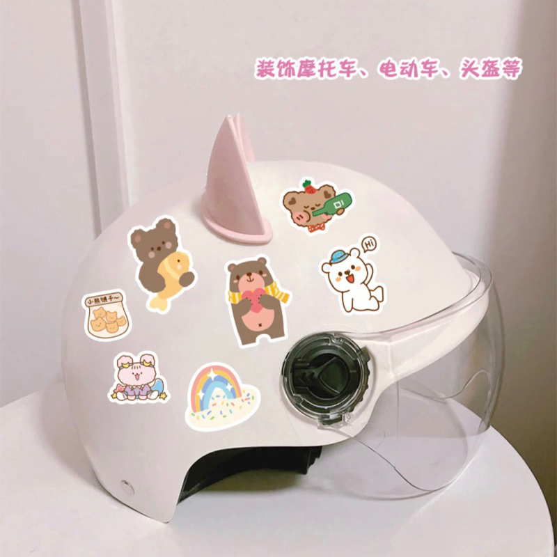 Set 100 hình dán Chống thấm nước hoạ tiết Hoạt hình Phong cách Graffiti độc đáo trang trí mũ bảo hiểm,laptop Tiệm Ốc Sột