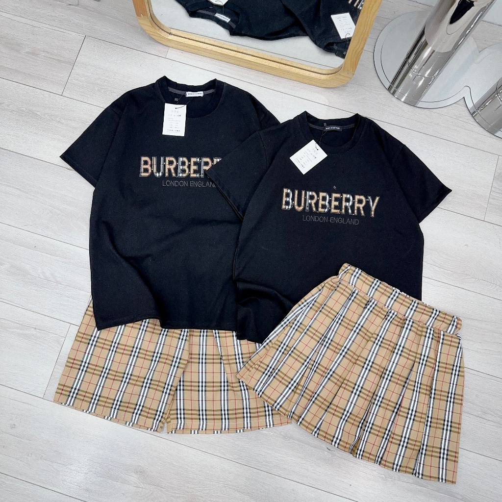 Set Couple Nam Nữ, Đồ Couple BBR Nam Nữ, Chất Cotton Co Dãn 4 Chiều Size <70kg