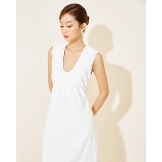 Đầm sát nách cổ nhíu - Everluxe