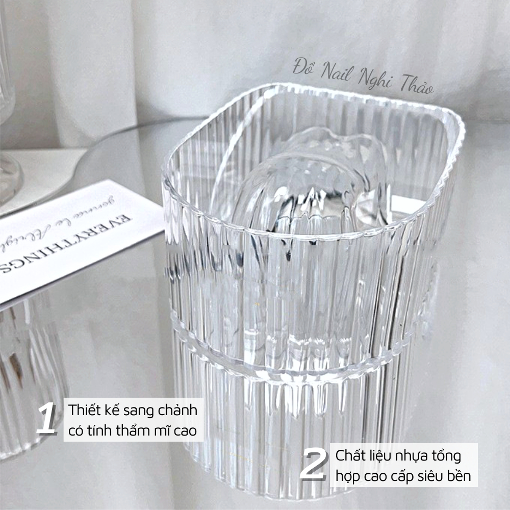 Bát ngâm tay nail trong suốt NGHI THẢO
