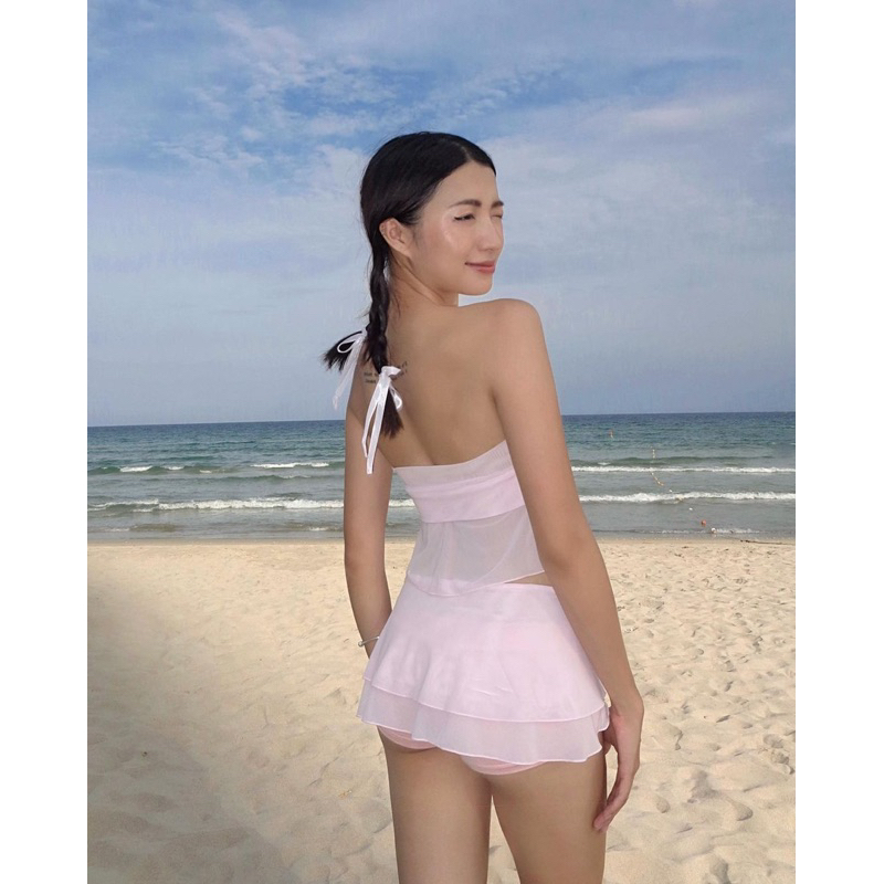 SET VÁY 2 MẢNH BE NÂU SEXY