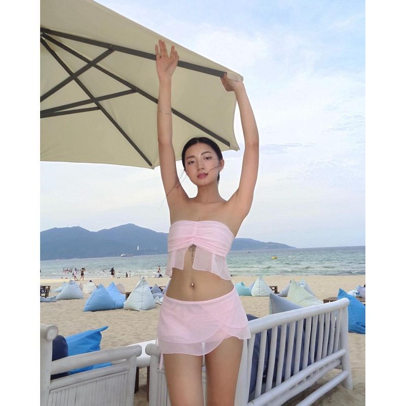 SET VÁY 2 MẢNH BE NÂU SEXY