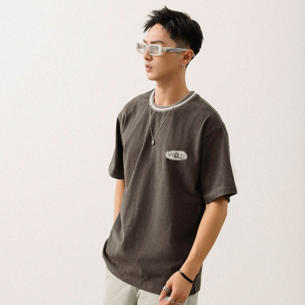 Áo thun nam nữ form oversize CANDLES SPRAY T-SHIRT hình in hiệu ứng sơn xịt chất liệu carbon brushed soft cotton 260gsm