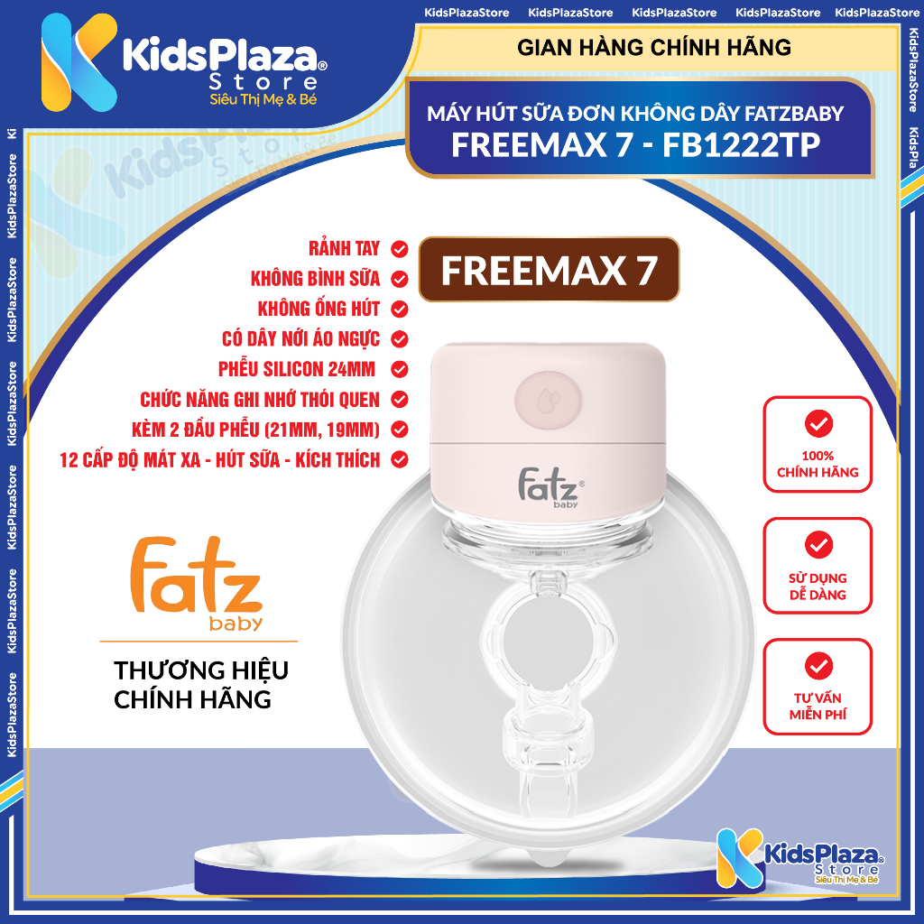 Máy Hút Sữa Điện Đơn Không Dây FATZBABY FREEMAX 4 / 4 PLUS / 7 / 8 - Bảo hành 12 tháng chính hãng