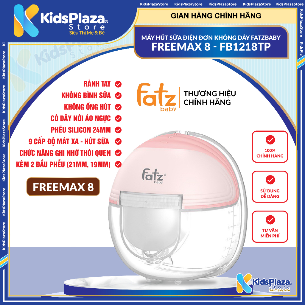 Máy Hút Sữa Điện Đơn Không Dây FATZBABY FREEMAX 4 / 4 PLUS / 7 / 8 - Bảo hành 12 tháng chính hãng