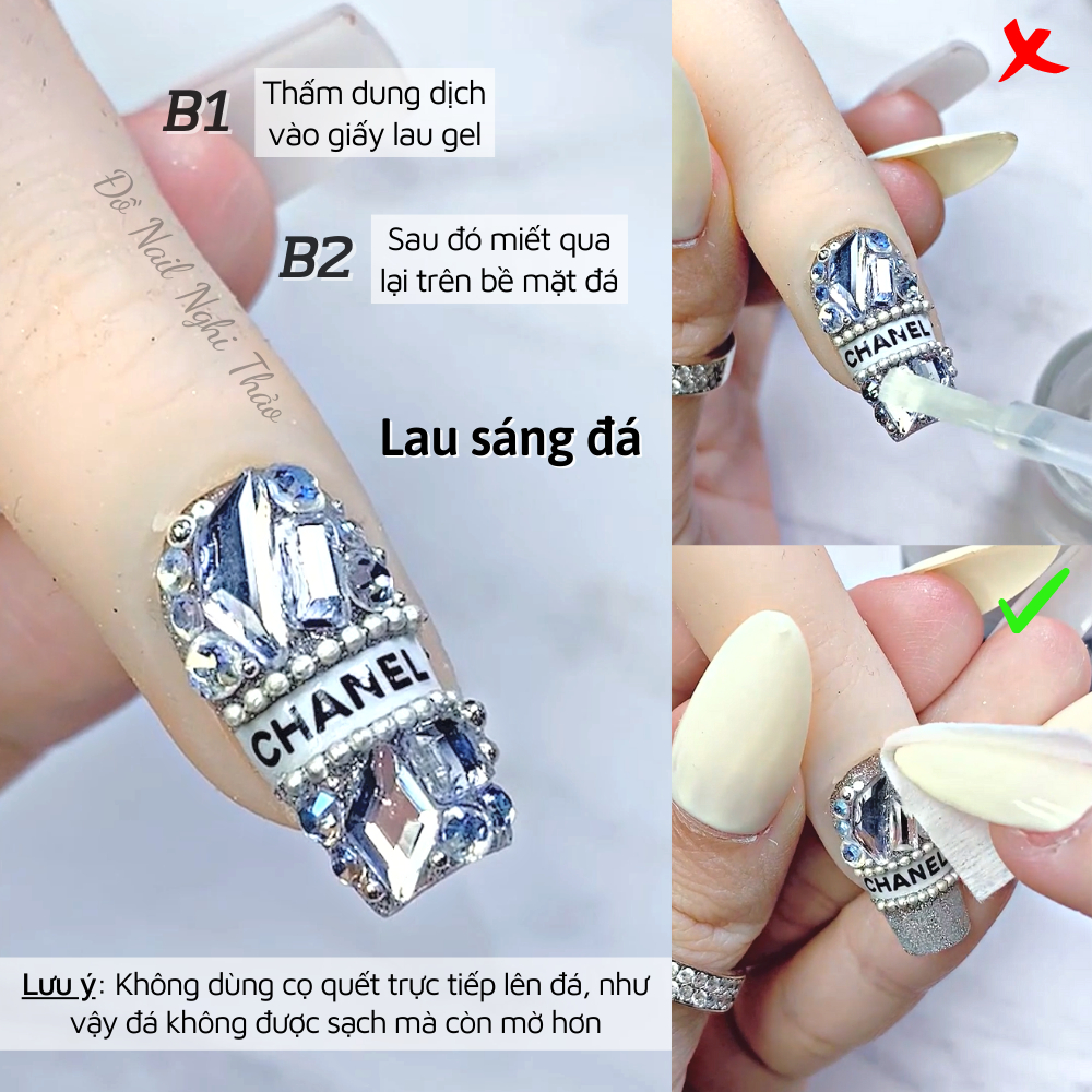 Nước sáng đá tháo móng giả 10ml NGHI THẢO