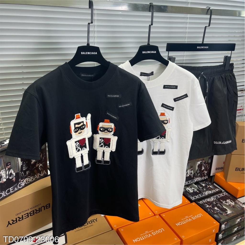 Bộ DG Nam Thêu Logo Hình Người Siêu Cute - Bộ DG Nam Chất Cotton Siêu Mát