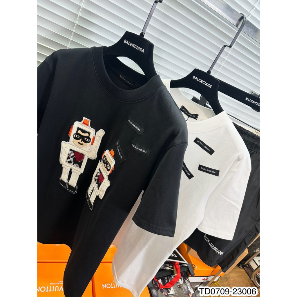 Bộ DG Nam Thêu Logo Hình Người Siêu Cute - Bộ DG Nam Chất Cotton Siêu Mát