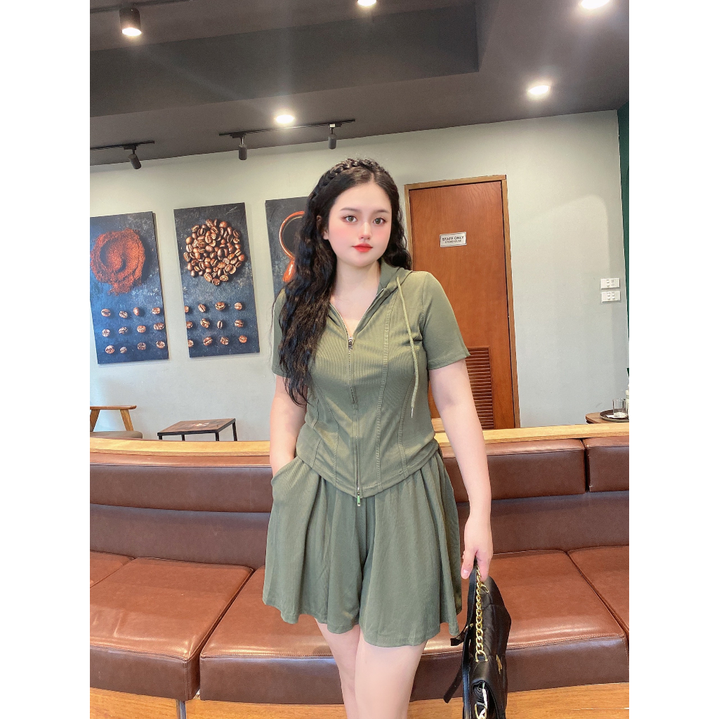 Set BIGSIZE áo có mũ kèm quần M15251 BIGSIZE 55-95KG [BOON BOON BIGSIZE]