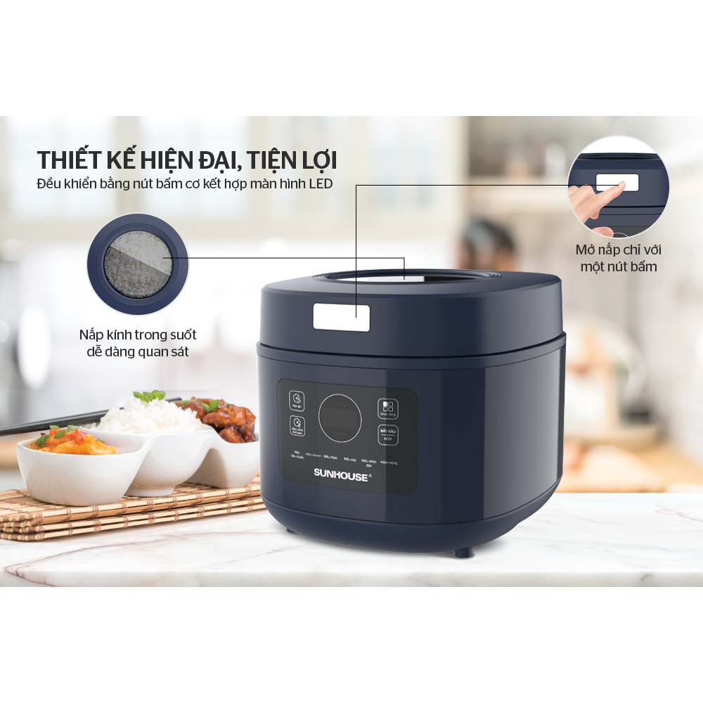 Nồi cơm điện 1 lit Sunhouse SHD8802