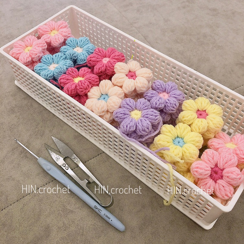 HIN crochet -Áo hoa len ghép đan móc thủ công