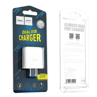 Củ Sạc Nhanh Hoco C73 2 Cổng USB Công Suất 2.4A