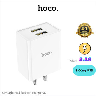 Củ sạc nhanh hoco c89 2 cổng usb công suất 2.4a
