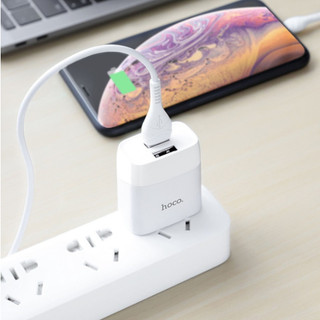 Củ Sạc Nhanh Hoco C73 2 Cổng USB Công Suất 2.4A