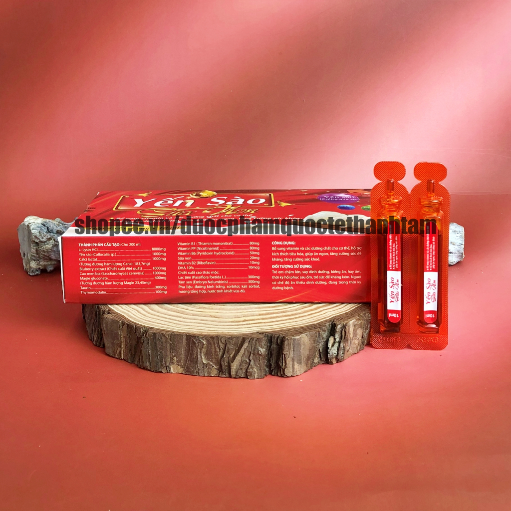 Siro YẾN SÀO SỮA NON tăng khả năng hấp thu, kích thích bé ăn ngon - Hộp 4 x 5 ống