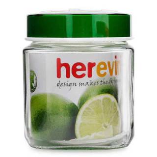 Hũ thủy tinh herevin vuông nắp decor 1 lít - hvnd10