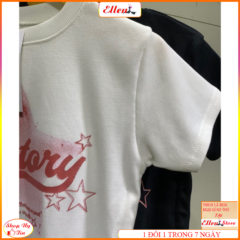 Áo croptop nữ, Áo cộc tay nữ dây rút 2 bên tay ngắn cổ tròn ôm body vải bozip tăm hàn co giãn mặc mát ellen ATC3