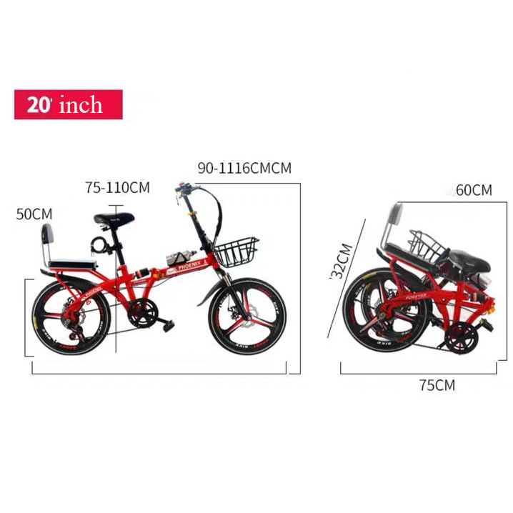 Xe đạp gấp gọn Phoenix 20inch