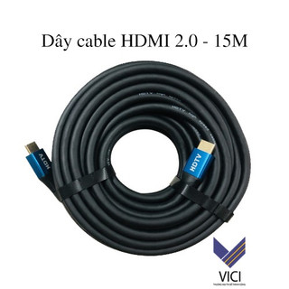 Dây cáp HDMI 15m HDTV 2.0 4K dùng cho máy chiếu. Dây đèn tròn, mềm dễ thi công lắp đặt