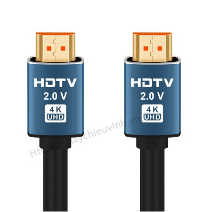 Dây HDMI 20m HDTV 4K kết nối máy chiếu. Dây màu đen tròn, cho tín hiệu chính xác và sắc nét.