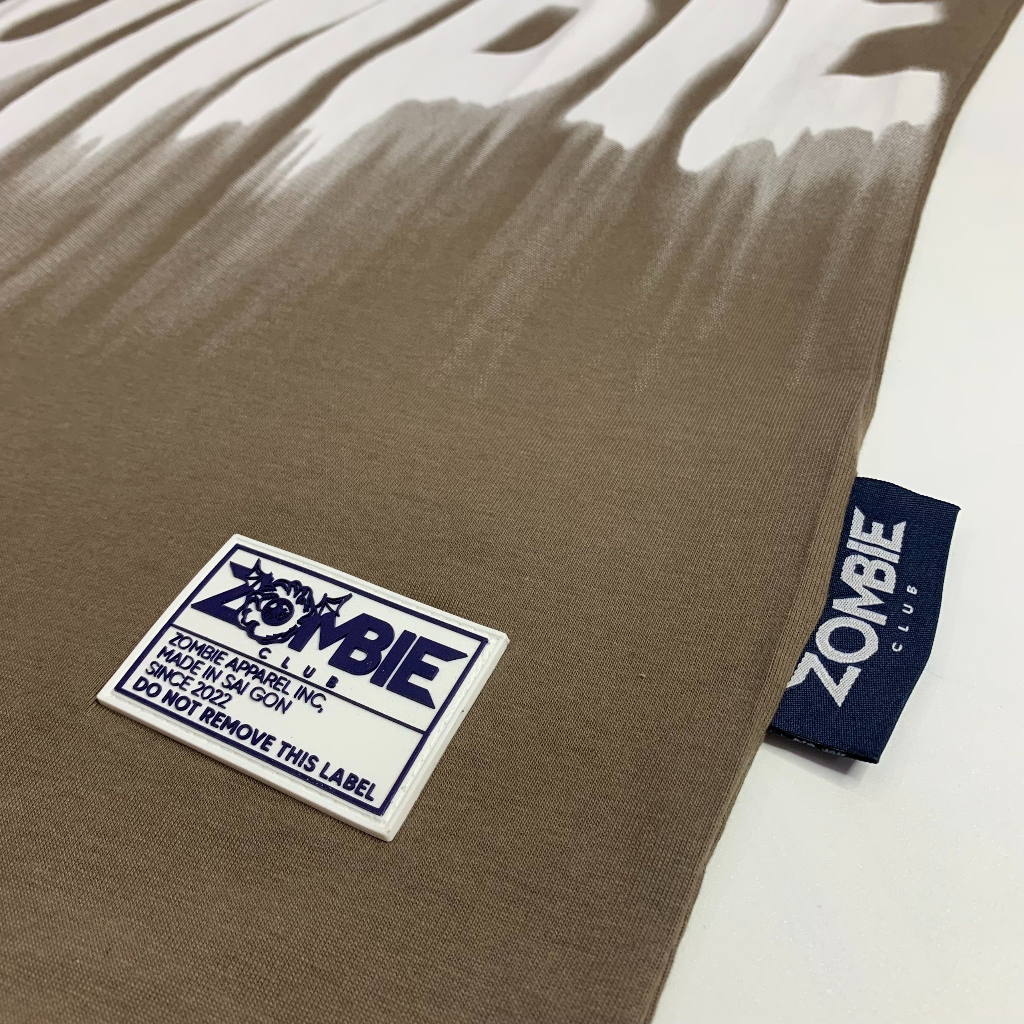 Áo thun Zombie Club Blur form rộng unisex nam nữ vải thun cotton 250gsm dày mịn mặc mát ZB002